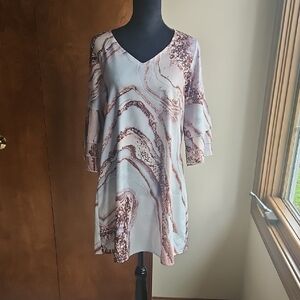 White V-Neck Bell Sleeve Sundress